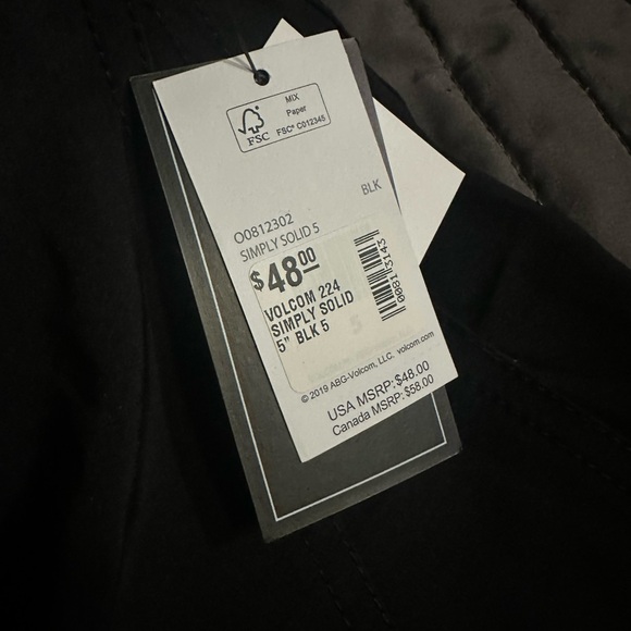 Volcom Charcoal Drawstring Shorts - Picture 3 of 4